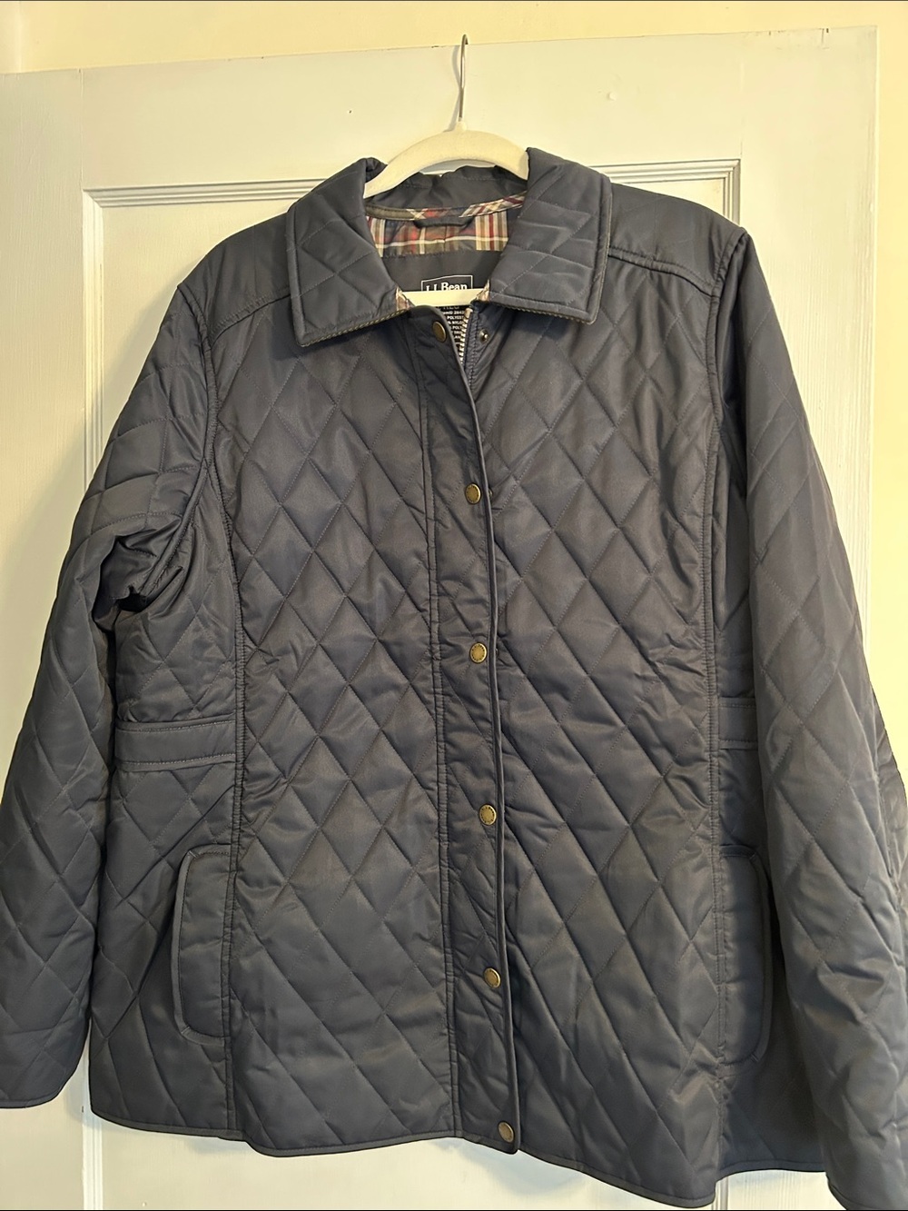 L.L. Bean Navy Blue Quilted Lightweight Puffer Jacket. New condition.XL